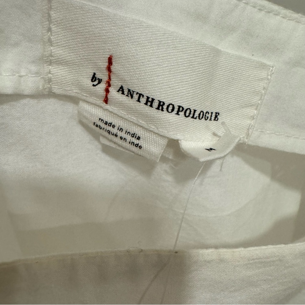 By Anthropologie / White Embroidered
Peasant Top / NWT Size M - Picture 12 of 16